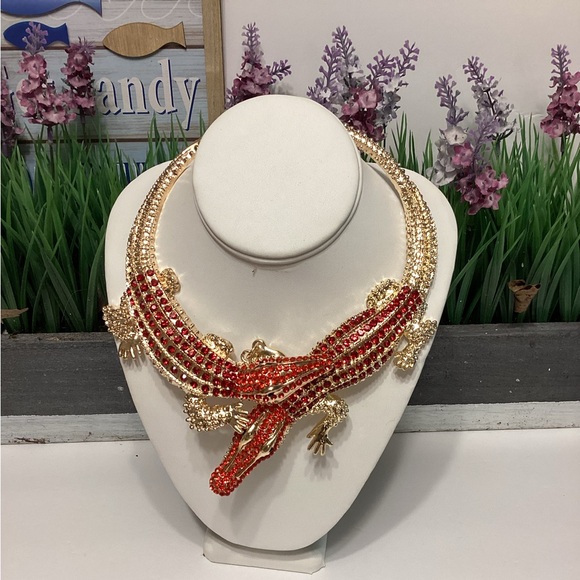 Jewelry - RED CROC NECKLACE